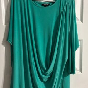 Women's Teal Drape Top